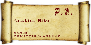 Patatics Mike névjegykártya